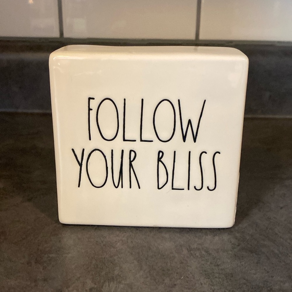 NWT Rae Dunn Follow Your Bliss Block